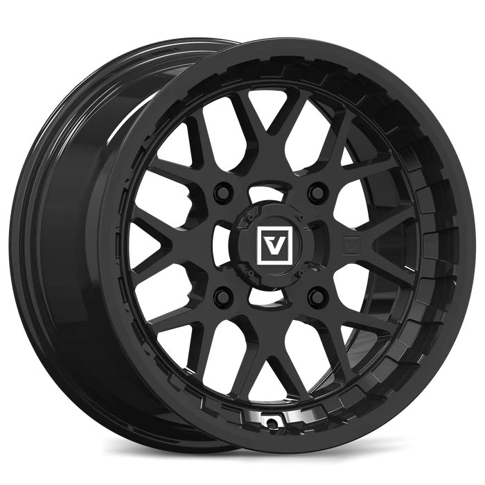 V03 GLOSS BLACK 15X7 +25MM 4X156