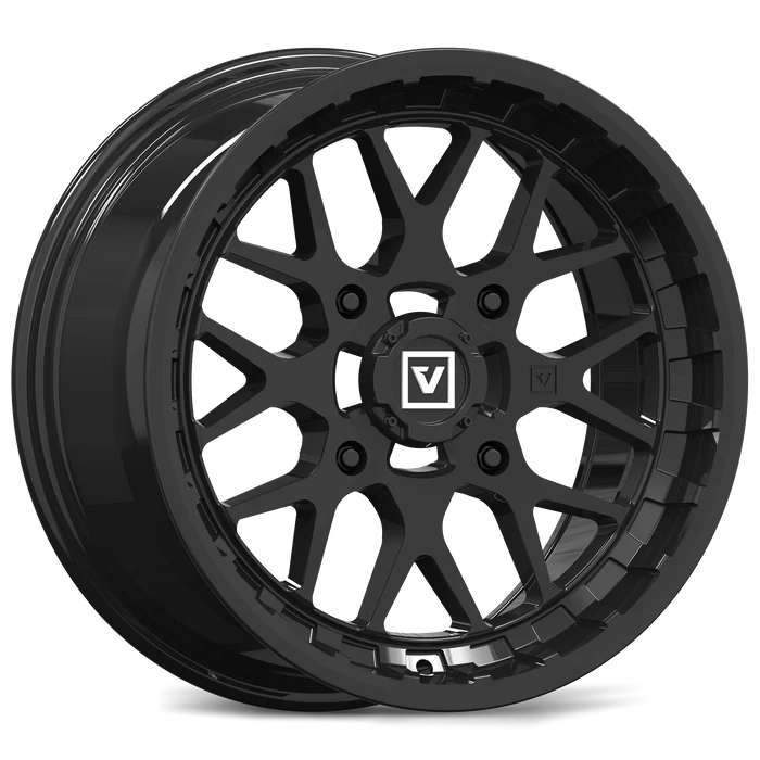 V03 GLOSS BLACK 15X7 +25MM 4X156