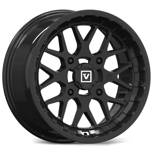 V03 GLOSS BLACK 14X7 +25MM 4X110