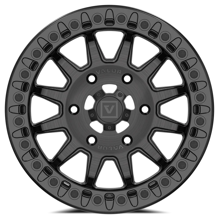 V09 BEADLOCK FLOW FORM BRUSHED CHARCOAL 15X7 +40MM 6X139.7