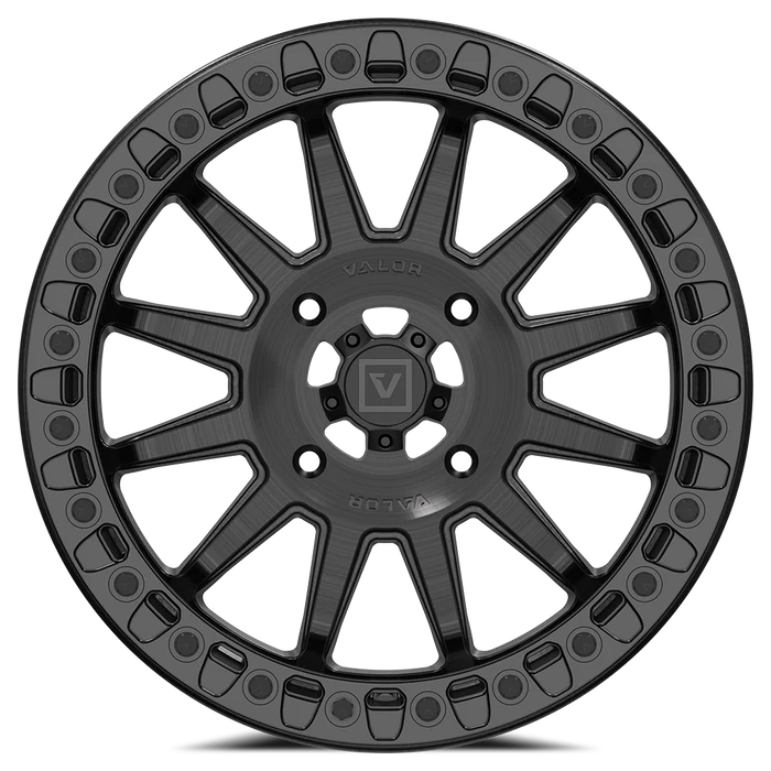 V09 BEADLOCK FLOW FORM BRUSHED CHARCOAL 15X7 +40MM 4X137