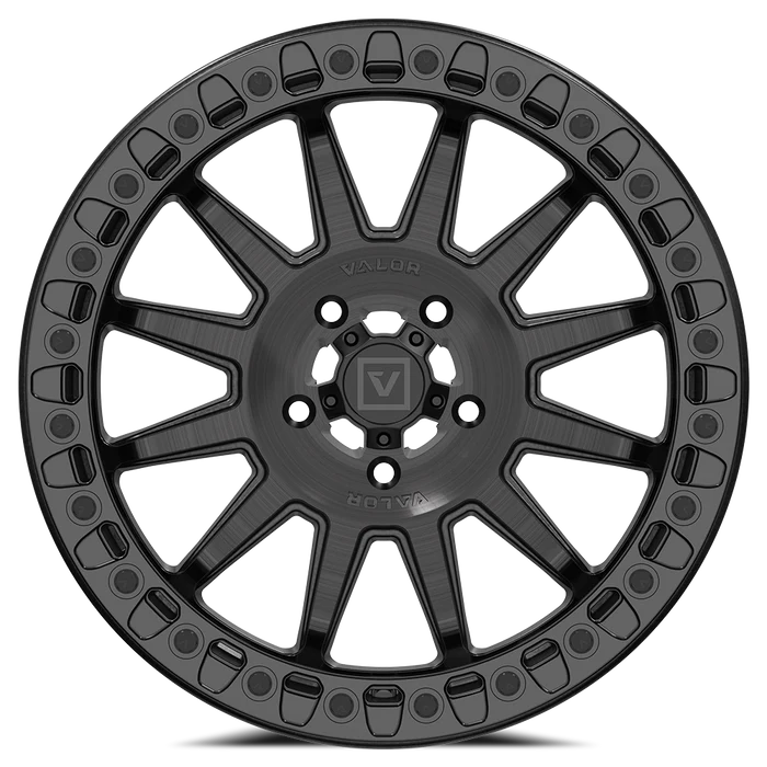 V09 BEADLOCK FLOW FORM BRUSHED CHARCOAL 15X7 +40MM 5X114.3