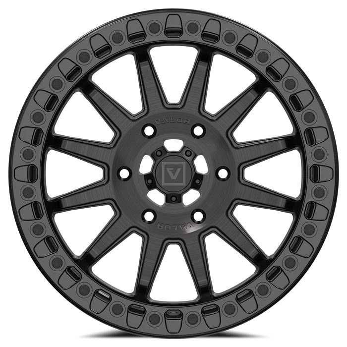 V09 BEADLOCK FLOW FORM BRUSHED CHARCOAL 15X7 +40MM 6X139.7