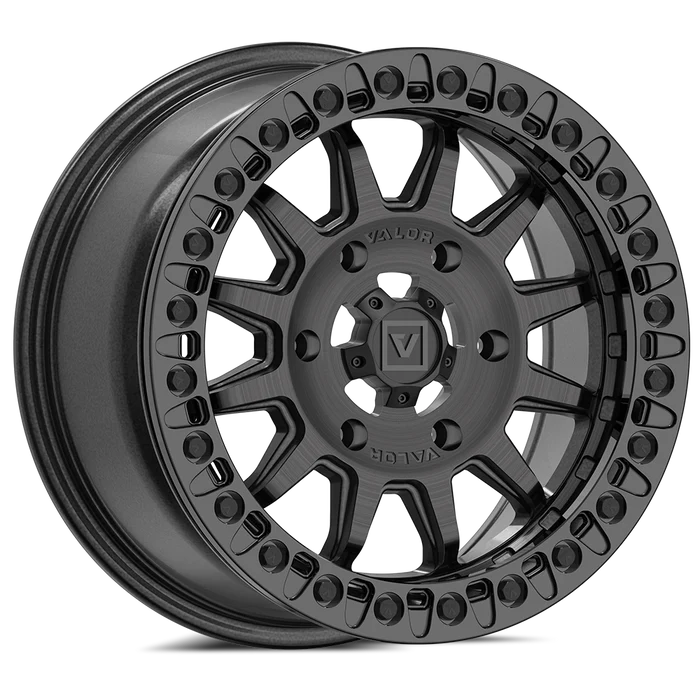 V09 BEADLOCK FLOW FORM BRUSHED CHARCOAL 15X7 +40MM 6X139.7