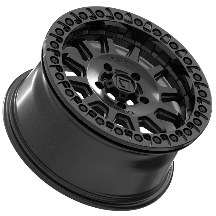 V09 BEADLOCK FLOW FORM BRUSHED CHARCOAL 15X7 +40MM 5X114.3