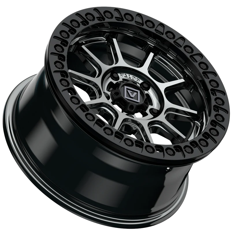 V18 BEADLOCK UTV WHEEL HYPER BLACK 15X7 +30MM 5X114.3
