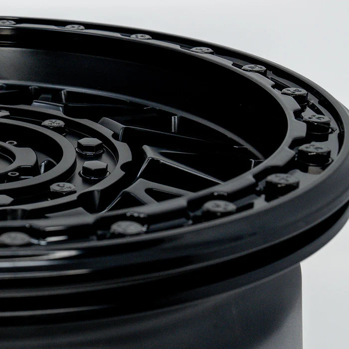 V08 BEADLOCK SATIN BLACK DUAL DRILL 15X7 +30MM 4X137/4X156