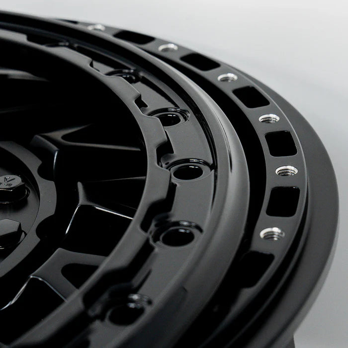 V08 BEADLOCK SATIN BLACK DUAL DRILL 15X7 +30MM 4X137/4X156