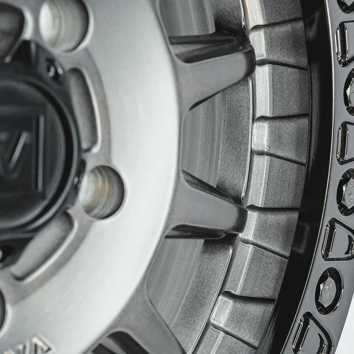 V09 BEADLOCK FLOW FORM BRUSHED CHARCOAL 15X7 +40MM 6X139.7