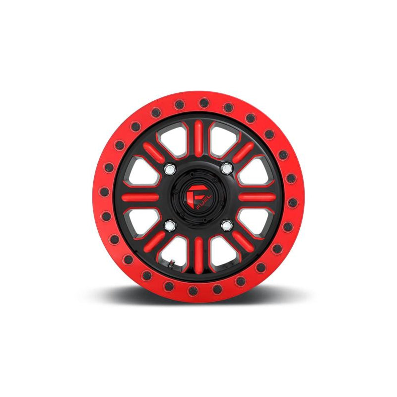 HARDLINE BEADLOCK GLOSS BLACK RED TINTED CLEAR 15X7 +25MM 4X156