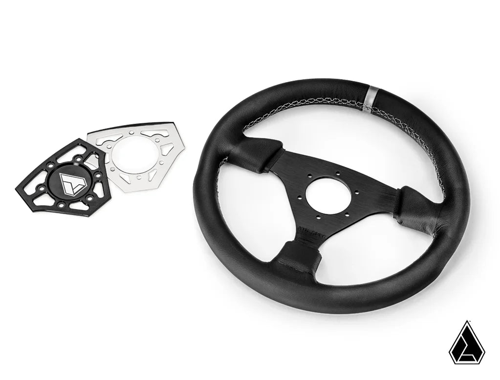 ASSAULT INDUSTRIES UNIVERSAL NAVIGATOR LEATHER UTV STEERING WHEEL