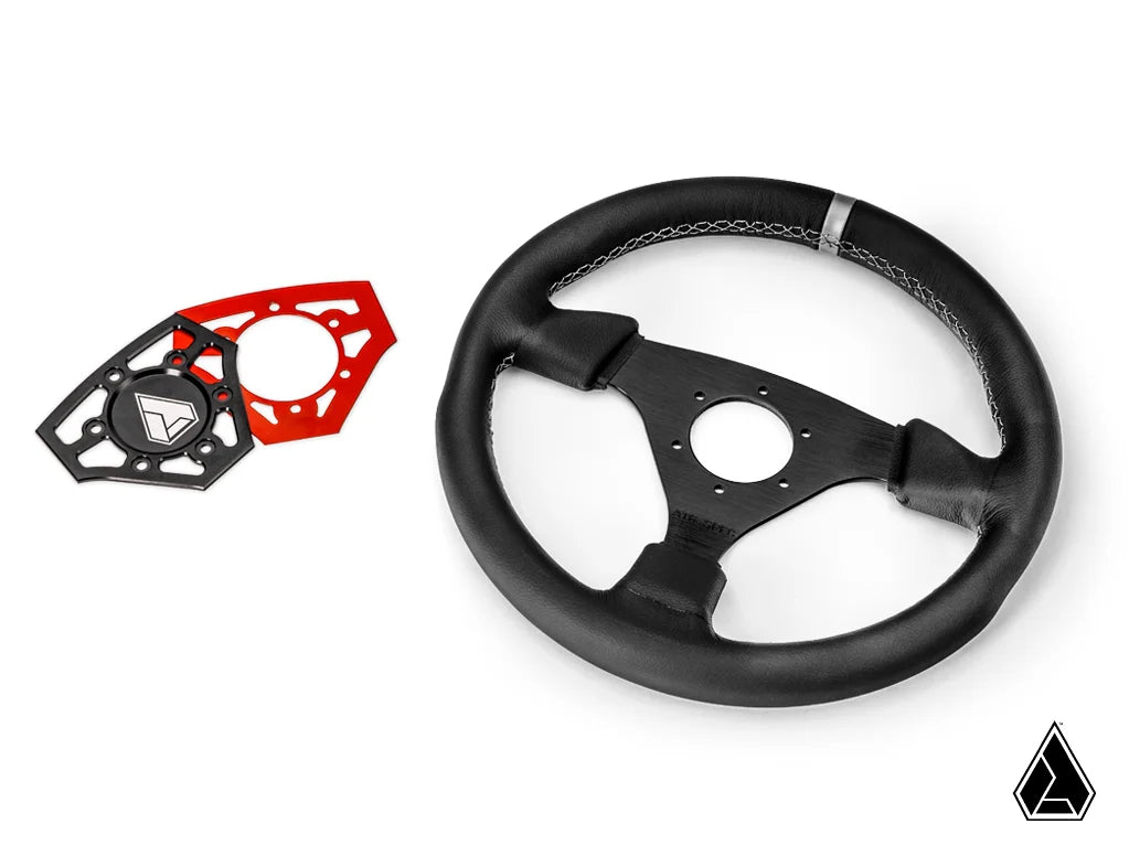 ASSAULT INDUSTRIES UNIVERSAL NAVIGATOR LEATHER UTV STEERING WHEEL