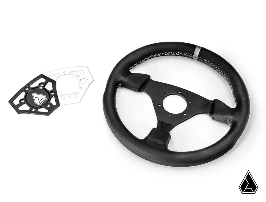ASSAULT INDUSTRIES UNIVERSAL NAVIGATOR LEATHER UTV STEERING WHEEL