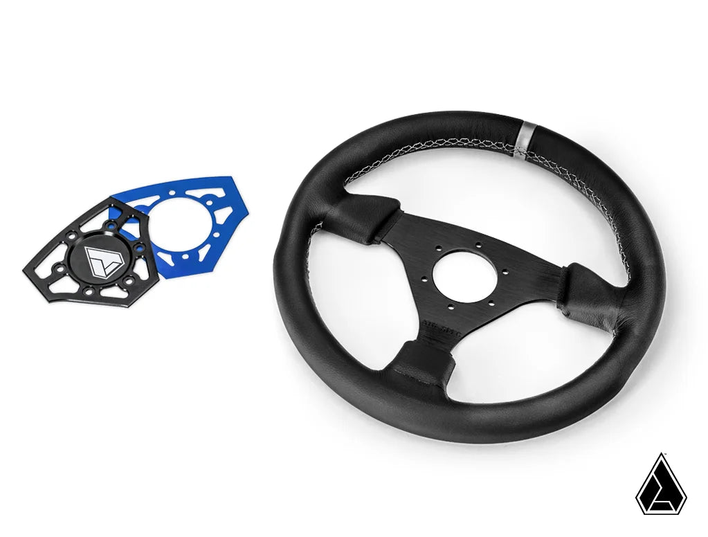 ASSAULT INDUSTRIES UNIVERSAL NAVIGATOR LEATHER UTV STEERING WHEEL