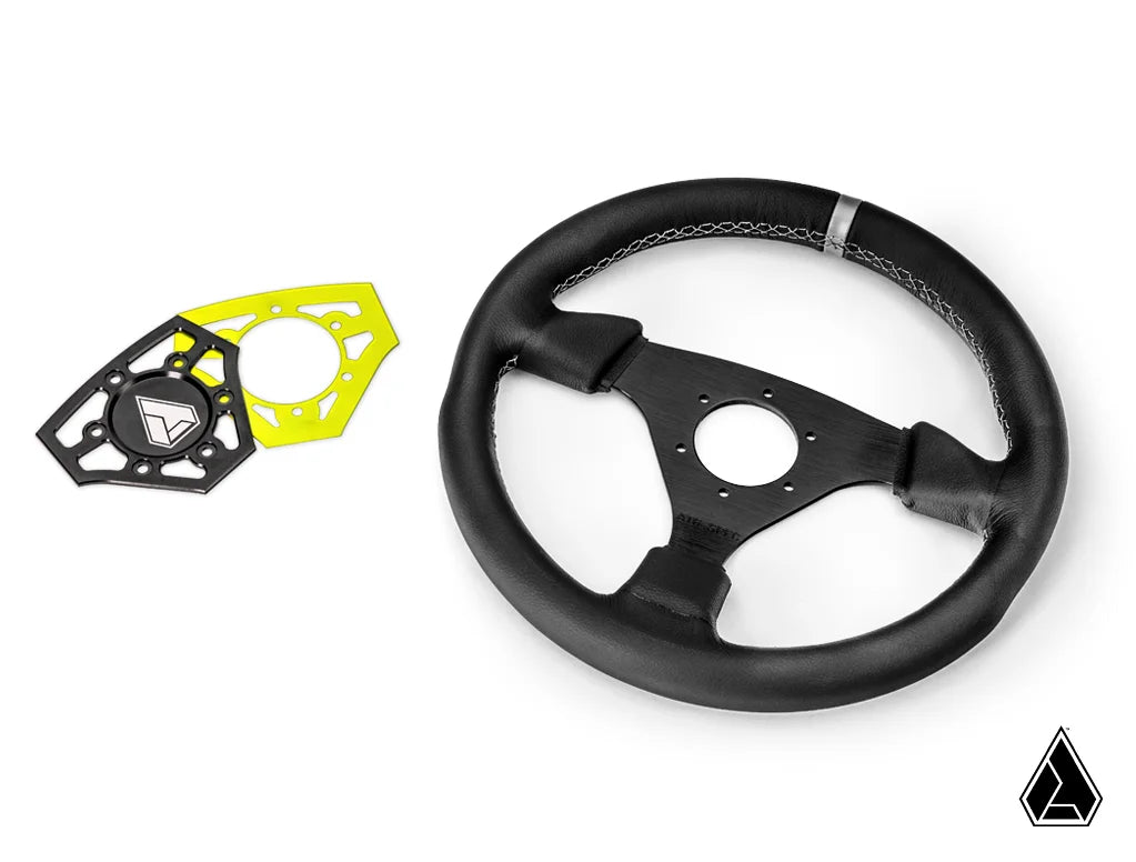 ASSAULT INDUSTRIES UNIVERSAL NAVIGATOR LEATHER UTV STEERING WHEEL