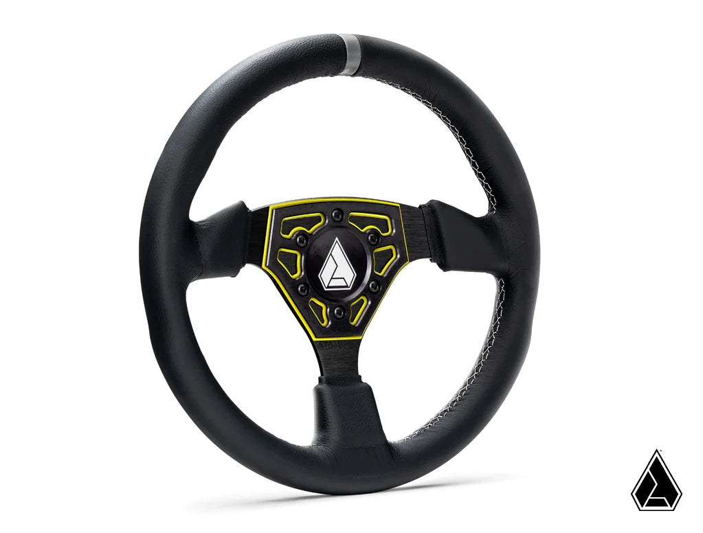 ASSAULT INDUSTRIES UNIVERSAL NAVIGATOR LEATHER UTV STEERING WHEEL