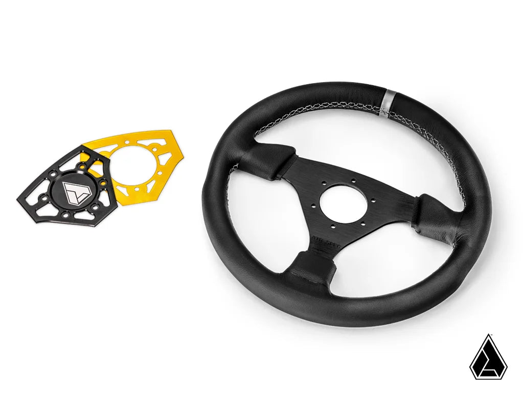 ASSAULT INDUSTRIES UNIVERSAL NAVIGATOR LEATHER UTV STEERING WHEEL
