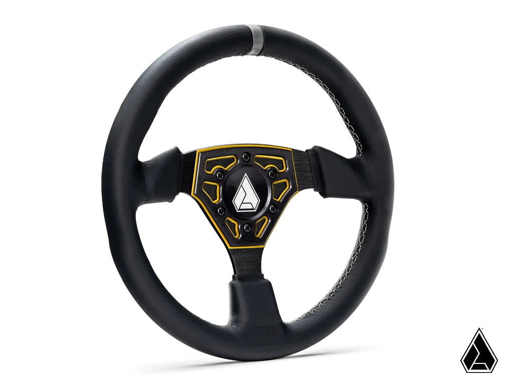 ASSAULT INDUSTRIES UNIVERSAL NAVIGATOR LEATHER UTV STEERING WHEEL