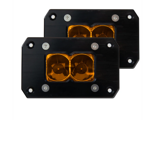 BA-2 FLUSH MOUNT AMBER LED POD LIGHT - 2 PACK