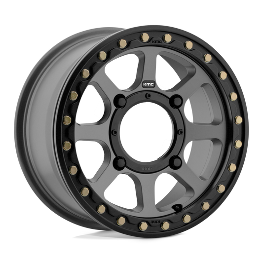 KMC KS234 ADDICT 2 BEADLOCK SATIN GRAY 15X6 +38MM 4X156