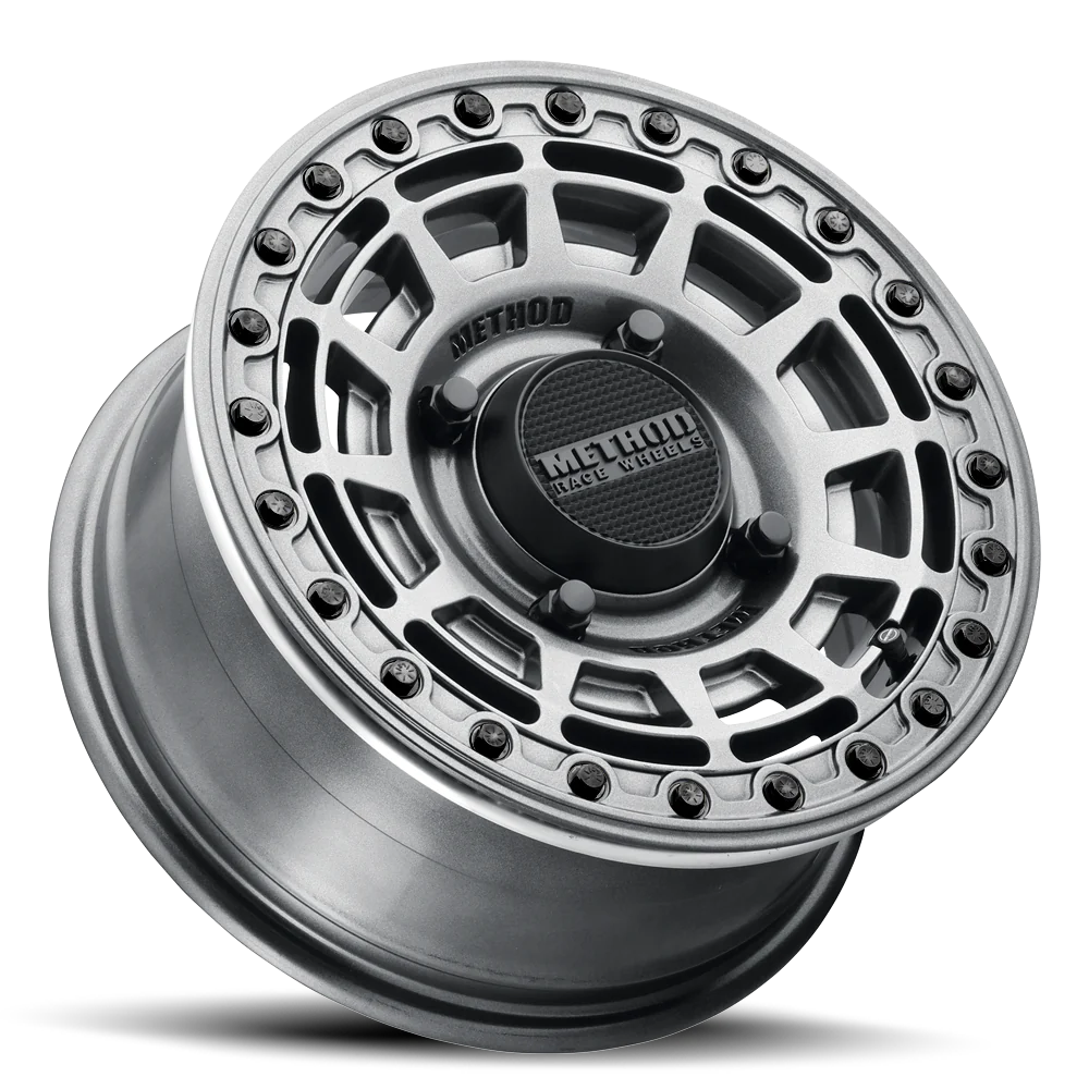 415 BEADLOCK GLOSS GRAPHITE W/ GLOSS GRAPHITE RING 15X7 +38MM 5X114.3