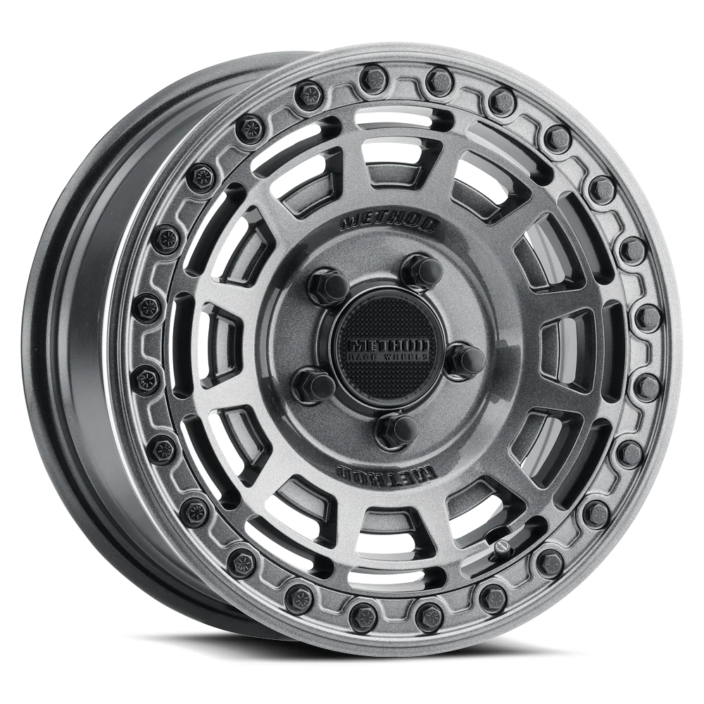 415 BEADLOCK GLOSS GRAPHITE W/ GLOSS GRAPHITE RING 15X7 +38MM 5X114.3