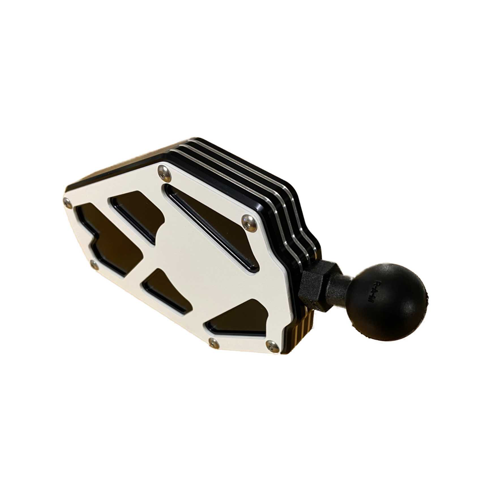 BILLET ALUMINUM SIDE MIRROR  AJK Offroad 2.00" WHITE