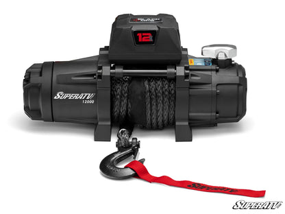 SuperATV Black Ops 12,000 lb. UTV/ATV Winch | Wireless Remote & Synthetic Rope