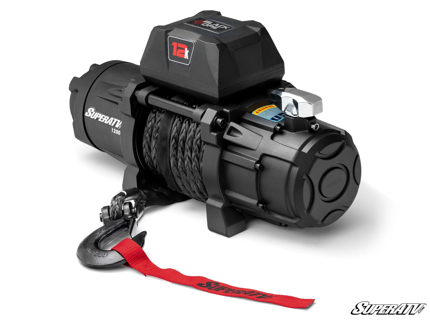 SuperATV Black Ops 12,000 lb. UTV/ATV Winch | Wireless Remote & Synthetic Rope