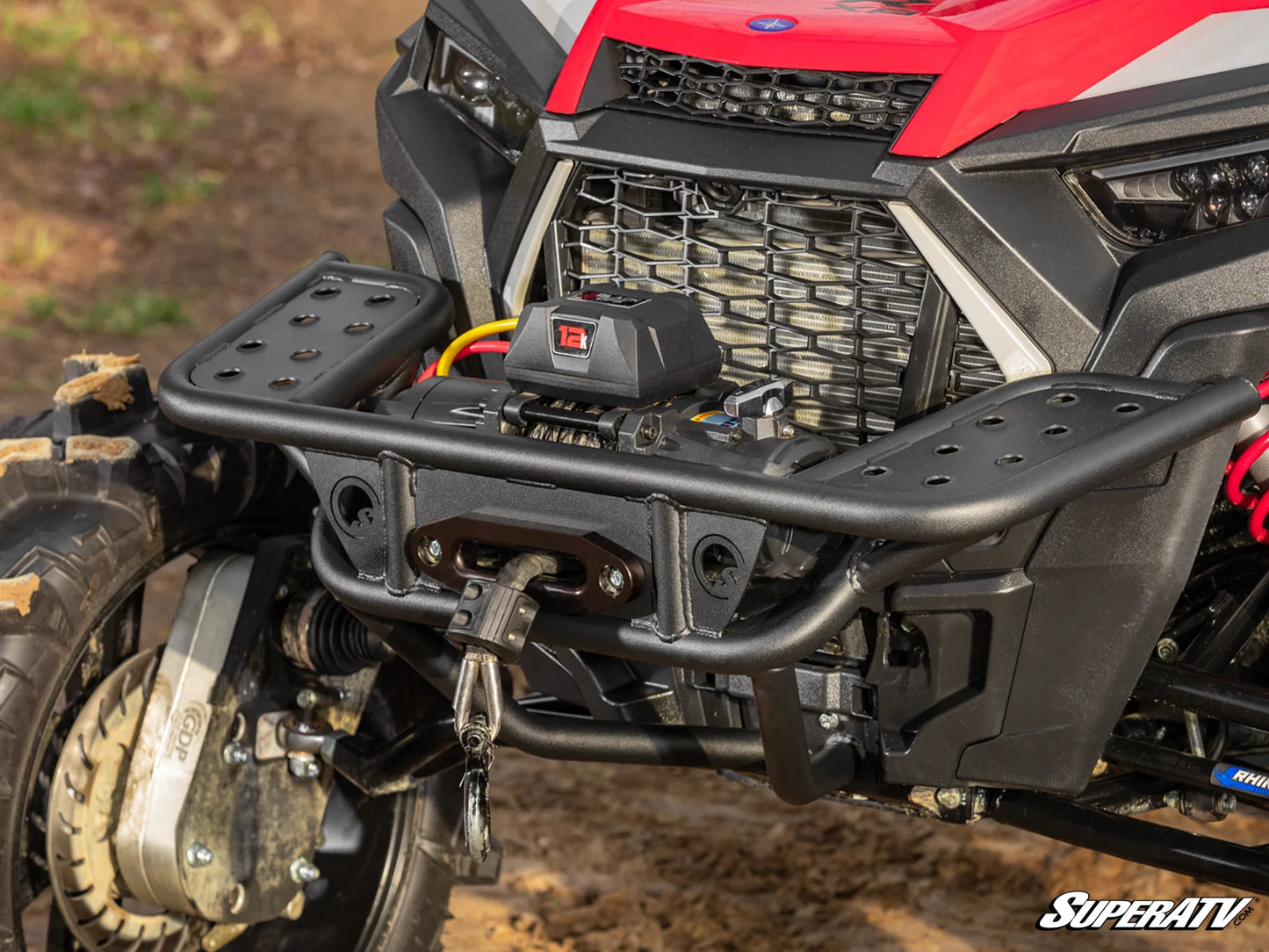 SuperATV Black Ops 12,000 lb. UTV/ATV Winch | Wireless Remote & Synthetic Rope