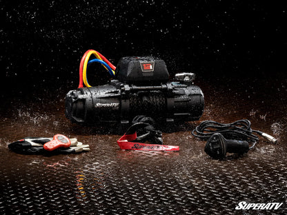 SuperATV Black Ops 12,000 lb. UTV/ATV Winch | Wireless Remote & Synthetic Rope