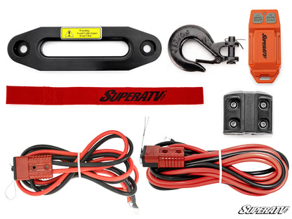SuperATV Black Ops 12,000 lb. UTV/ATV Winch | Wireless Remote & Synthetic Rope