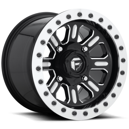 HARDLINE BEADLOCK GLOSS BLACK MILLED CLEAR 15X10 +25MM 4X137