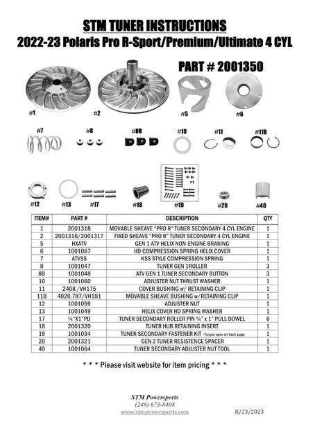SECONDARY CLUTCH STM / PRO R