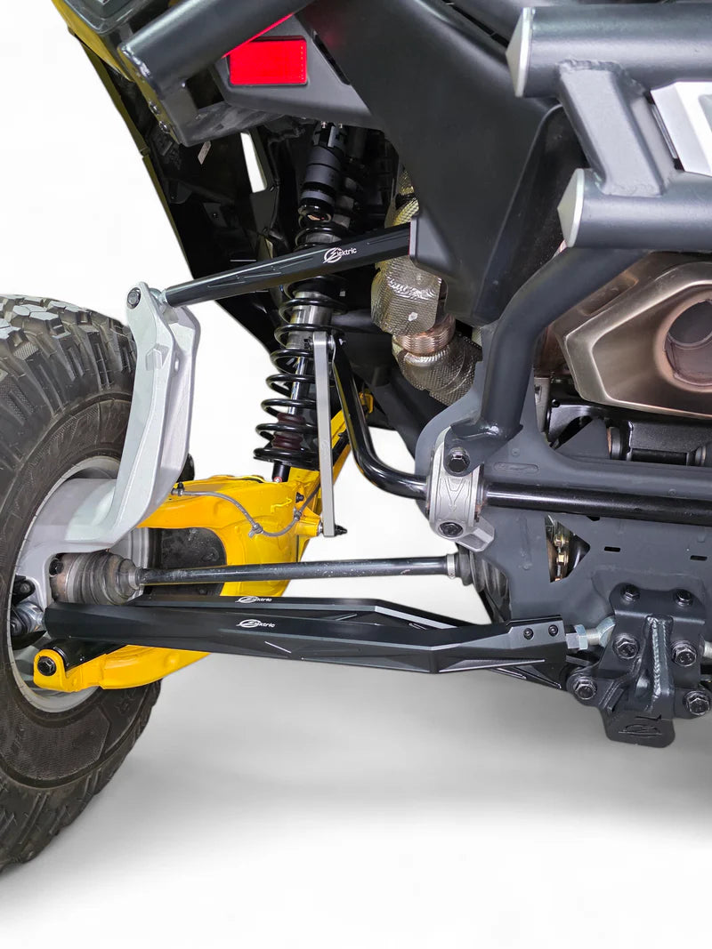 2024+ CAN-AM MAVERICK R HIGH CLEARANCE ADJUSTABLE RADIUS RODS (ANODIZED BLACK)