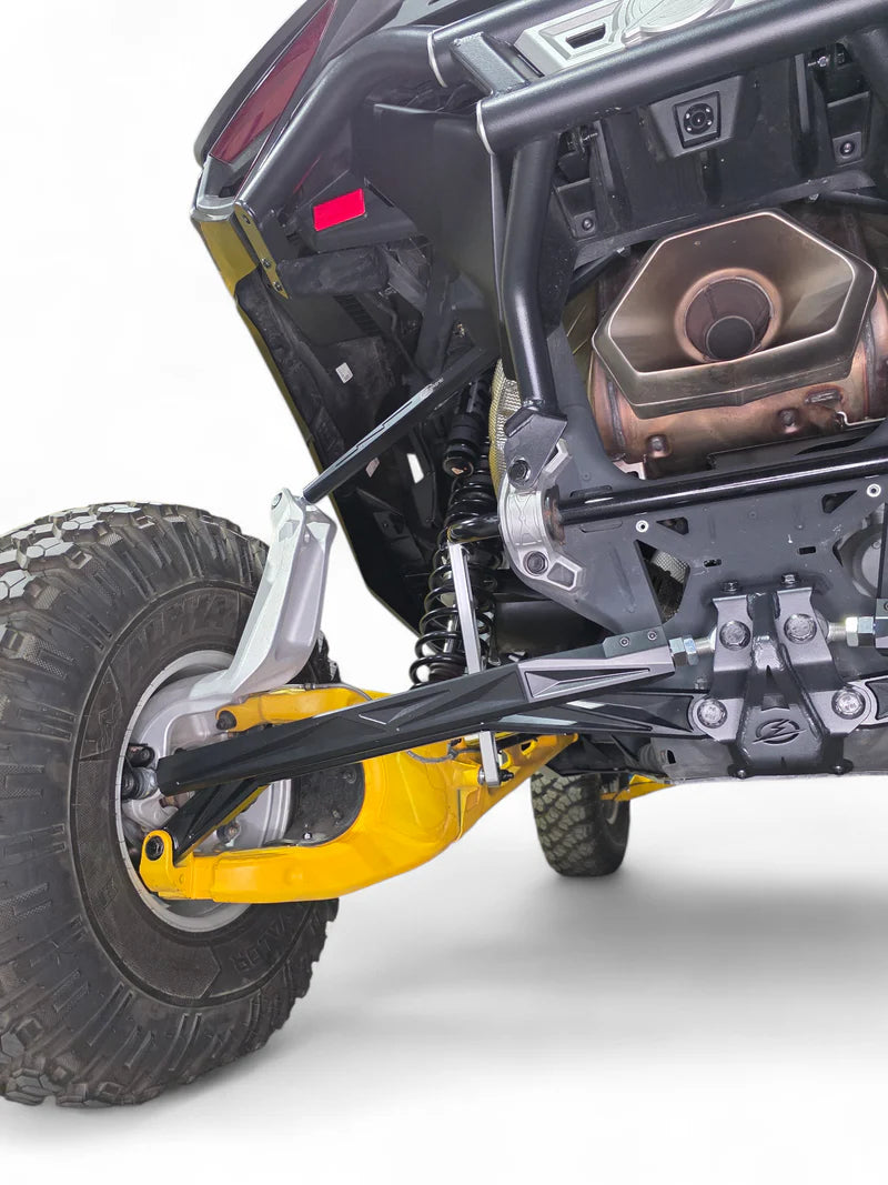 2024+ CAN-AM MAVERICK R HIGH CLEARANCE ADJUSTABLE RADIUS RODS (ANODIZED BLACK)