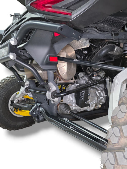 2024+ CAN-AM MAVERICK R HIGH CLEARANCE ADJUSTABLE RADIUS RODS (ANODIZED BLACK)