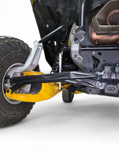 2024+ CAN-AM MAVERICK R HIGH CLEARANCE ADJUSTABLE RADIUS RODS (ANODIZED BLACK)