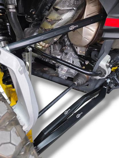 2024+ CAN-AM MAVERICK R HIGH CLEARANCE ADJUSTABLE RADIUS RODS (ANODIZED BLACK)