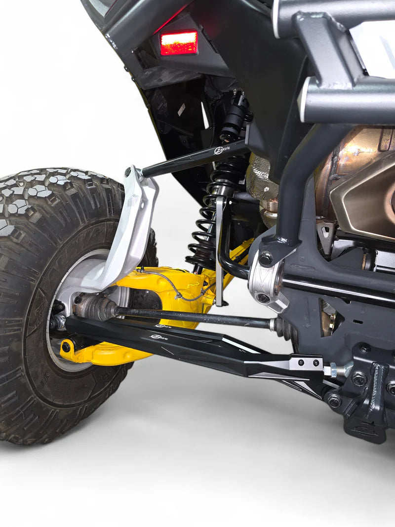 2024+ CAN-AM MAVERICK R HIGH CLEARANCE ADJUSTABLE RADIUS RODS (ANODIZED BLACK)