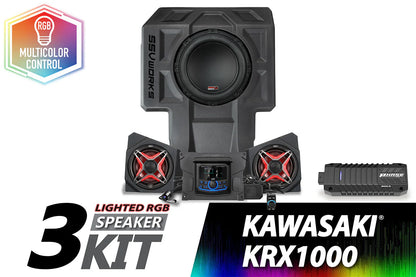 2020-2024 KAWASAKI KRX1000 2-SEATER V-SPEC 3-SPEAKER AUDIO-KIT W/ JVC