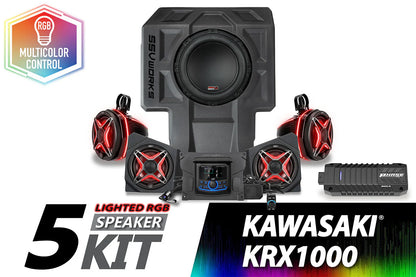 2020-2024 KAWASAKI KRX1000 2-SEATER V-SPEC 5-SPEAKER AUDIO-KIT w/JVC