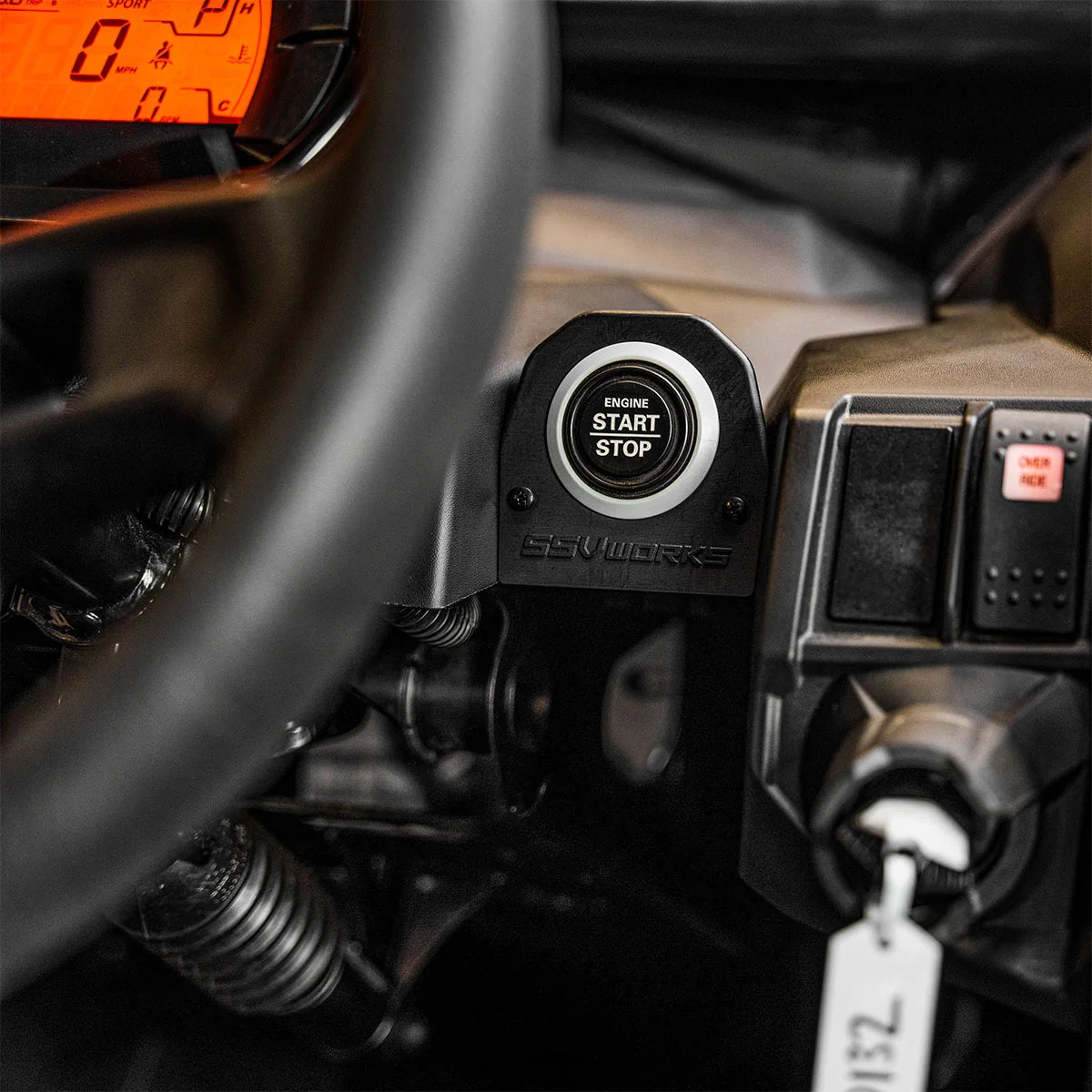 SSV Works 2017-2026 Can-Am X3 Start/Stop Button Relocation Mounting Kit