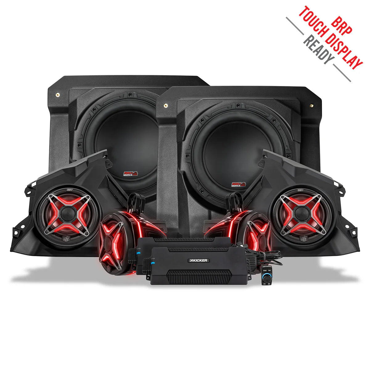 2024-2025 CAN-AM MAVERICK R, PHASE-5 V-SPEC 1650 WATT 6-SPEAKER STEREO SYSTEM