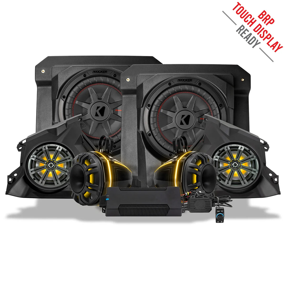 SSV Works 2024-2026 Can-Am Maverick R, Phase-6 K-Spec 1400watt 6-Speaker Stereo System with Kicker Horns