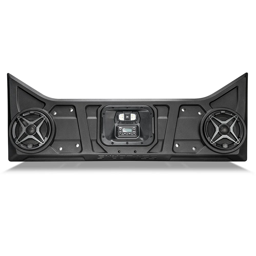 SSV Works 2024-2026 Polaris RZR XP 1000 2-Speaker Overhead Soundbar w/MRB3S Bluetooth Radio and Built-in Dome Light