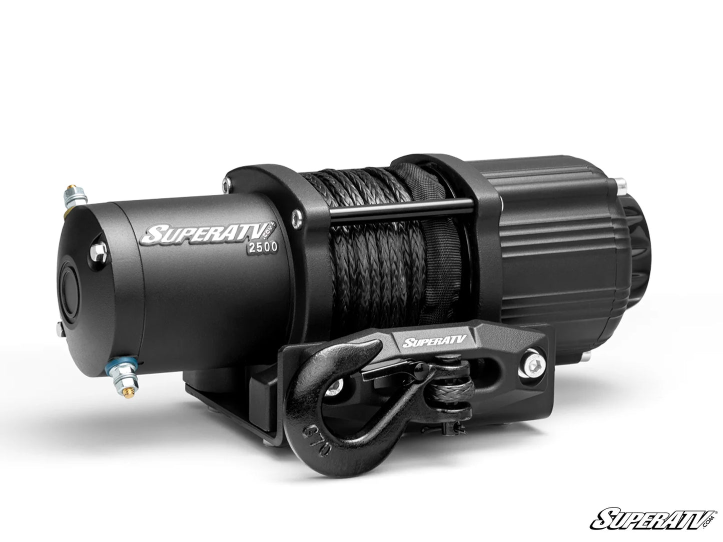 SuperATV Black Ops 2500 lb. UTV/ATV Winch | Wireless Remote & Synthetic Rope