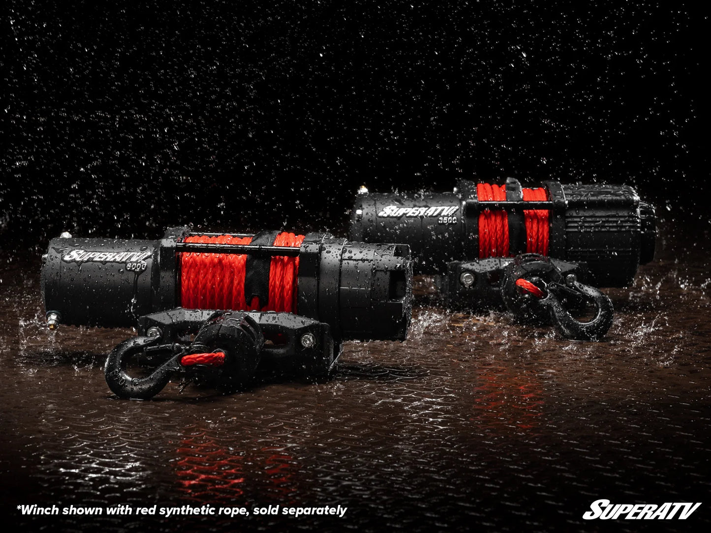 SuperATV Black Ops 2500 lb. UTV/ATV Winch | Wireless Remote & Synthetic Rope