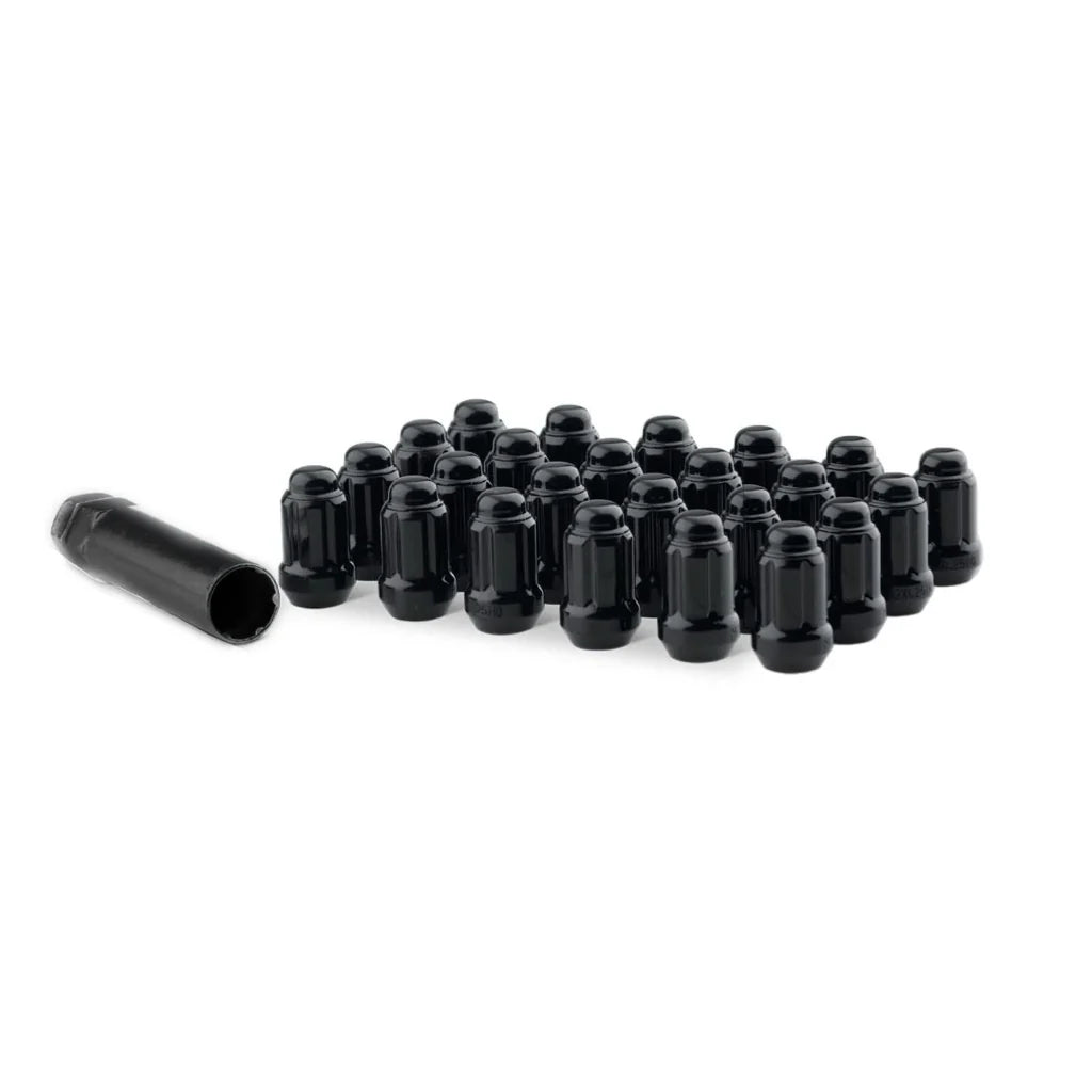 BLACK SPLINE DRIVE LUG NUTS + SOCKET