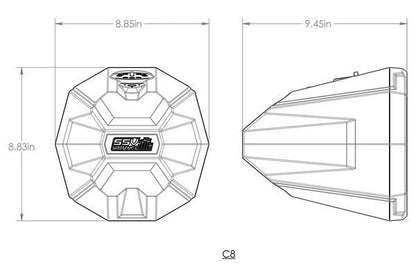SSV Works Universal 8" Cage-Mount Speaker Pods for UTVs